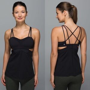 Lululemon Exquisite Tank II Women's Black Top Size 8